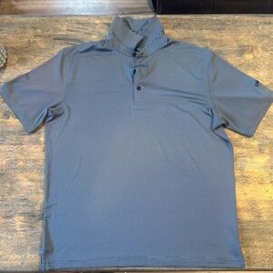 Callaway Men’s Opti-Dri Golf Polo – Gray & Black Striped, Size M
